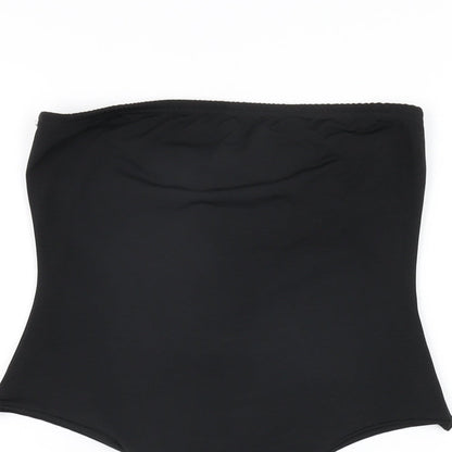 PRETTYLITTLETHING Womens Black Polyester Bodysuit One-Piece Size 12 Snap