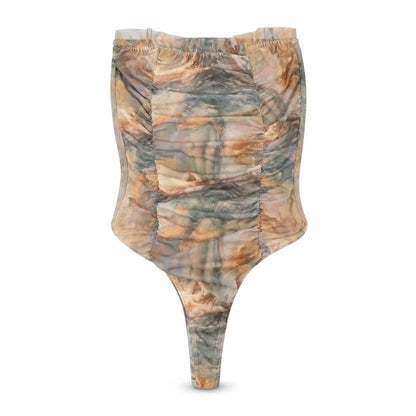 Womens UK Size 10 PRETTYLITTLETHING One-Piece Multicoloured Bodysuit
