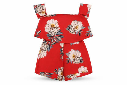 Womens UK Size 6 Missguided One-Piece Red Playsuit