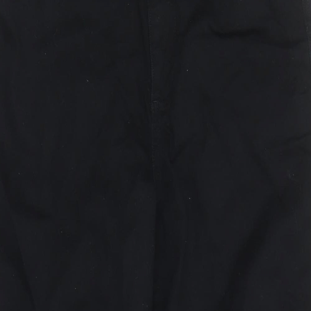 Gap Womens Black Cotton Wide-Leg Jeans Size 8 L25 in Regular Zip - High Waisted Cropped