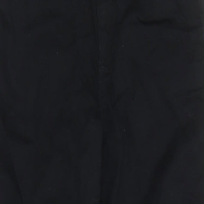 Gap Womens Black Cotton Wide-Leg Jeans Size 8 L25 in Regular Zip - High Waisted Cropped