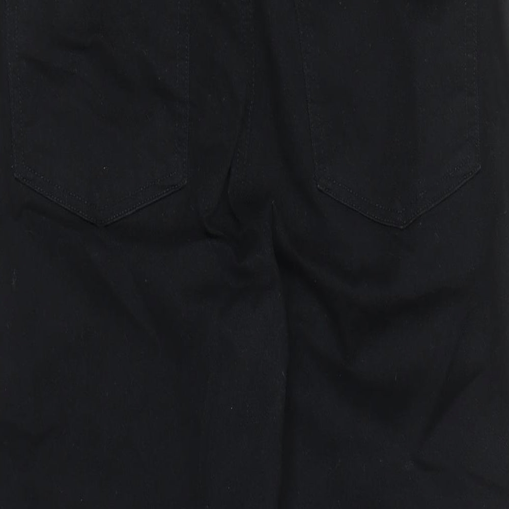 Gap Womens Black Cotton Wide-Leg Jeans Size 8 L25 in Regular Zip - High Waisted Cropped
