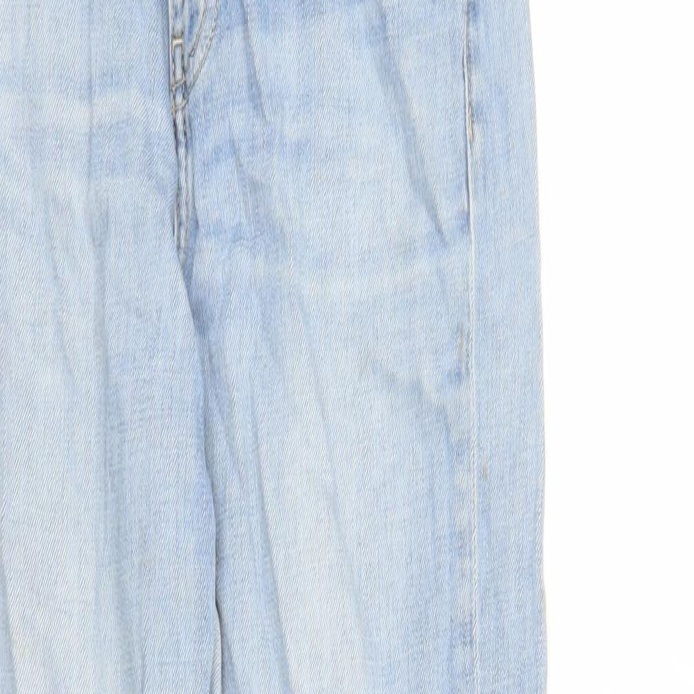 Uniqlo Womens Blue Cotton Straight Jeans Size 28 in L29 in Regular Zip - Pockets