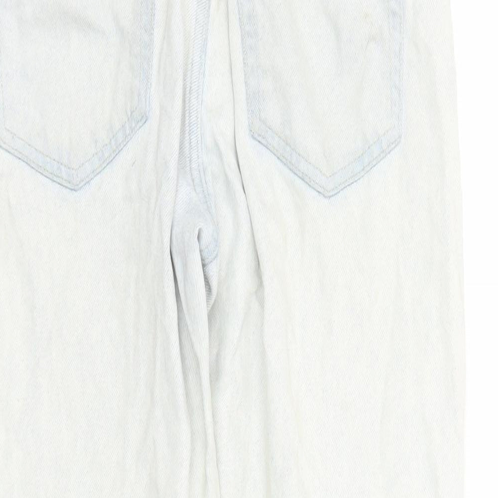 Zara Womens Blue Cotton Straight Jeans Size 30 in L29 in Regular Zip - Pockets