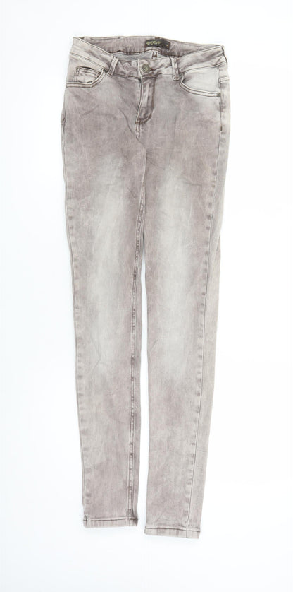 Supertrash Womens Grey Cotton Skinny Jeans Size 28 in L31 in Regular Zip - Pockets