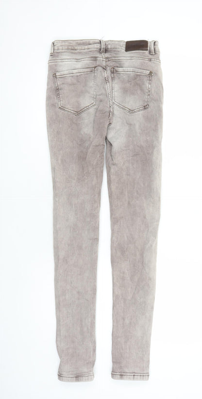 Supertrash Womens Grey Cotton Skinny Jeans Size 28 in L31 in Regular Zip - Pockets