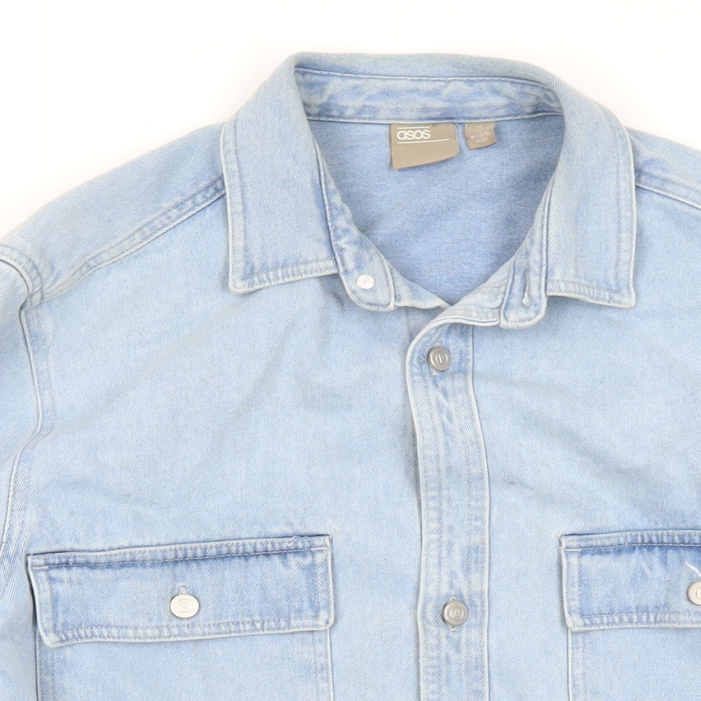 ASOS Mens Blue Jacket Size M Button