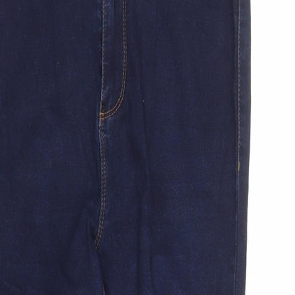 Denim & Co. Womens Blue Cotton Skinny Jeans Size 14 L26 in Regular Zip - sh