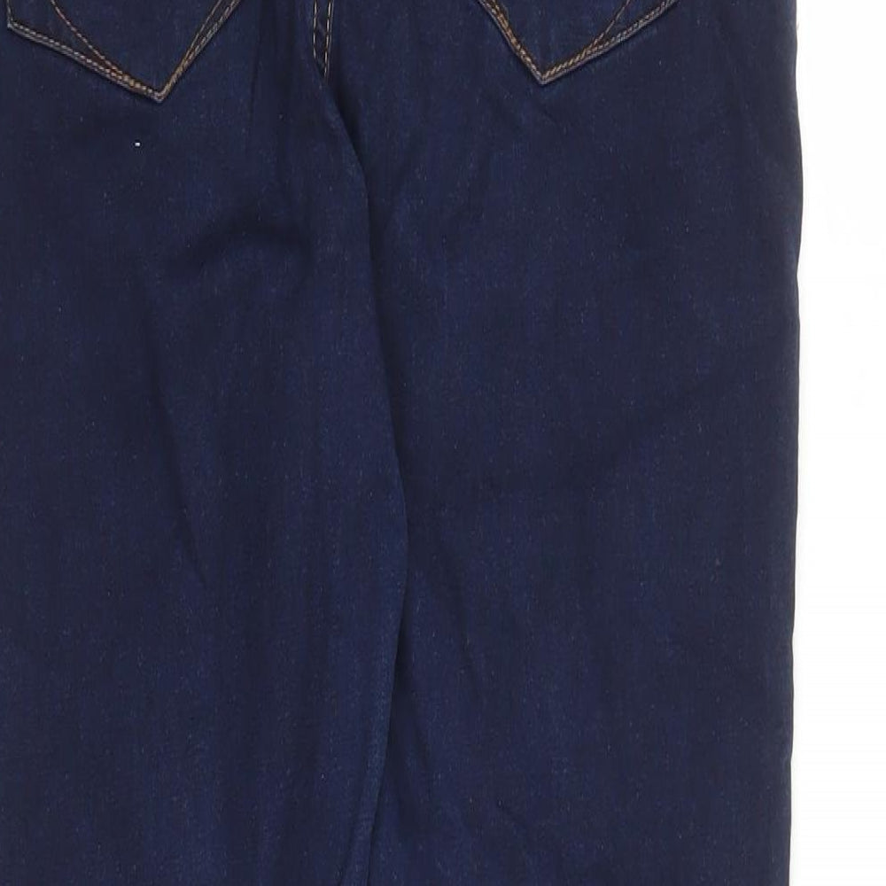 Denim & Co. Womens Blue Cotton Skinny Jeans Size 14 L26 in Regular Zip - sh