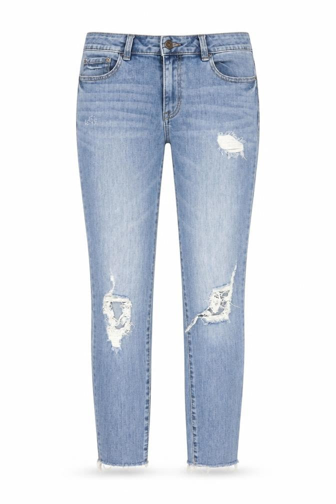 NEXT Womens Blue Cotton Skinny Jeans Size 10 L28 in Regular Zip - Raw Hems Pockets