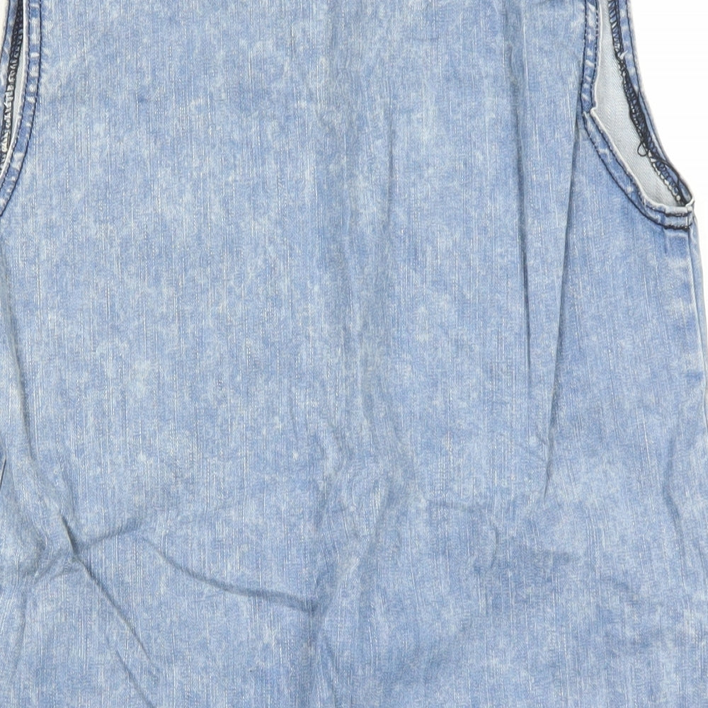 Womens UK Size XS Silence + Noise Blue Basic Blouse