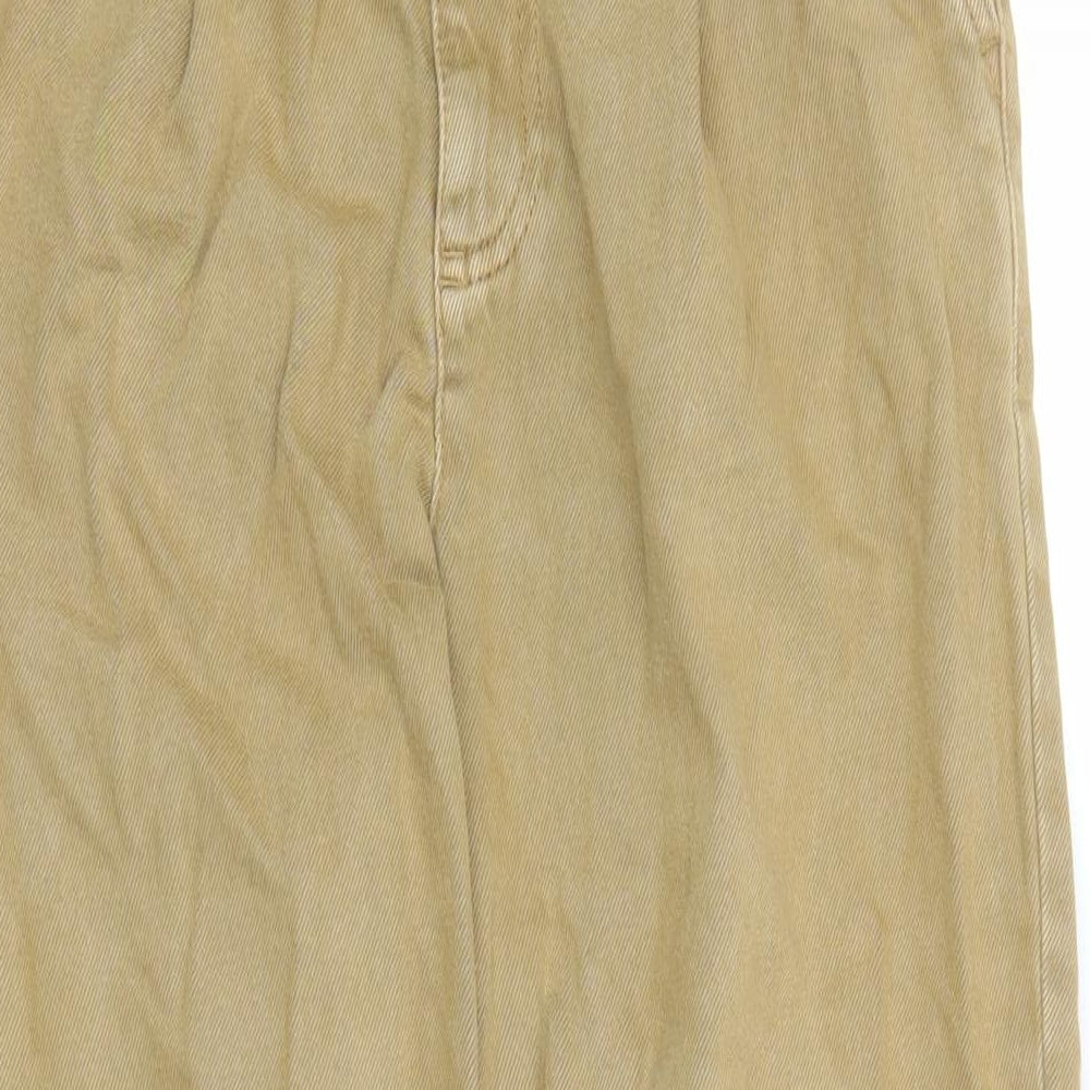 Bershka Mens Brown Cotton Tapered Jeans Size 28 in L28 in Regular Zip - Pockets