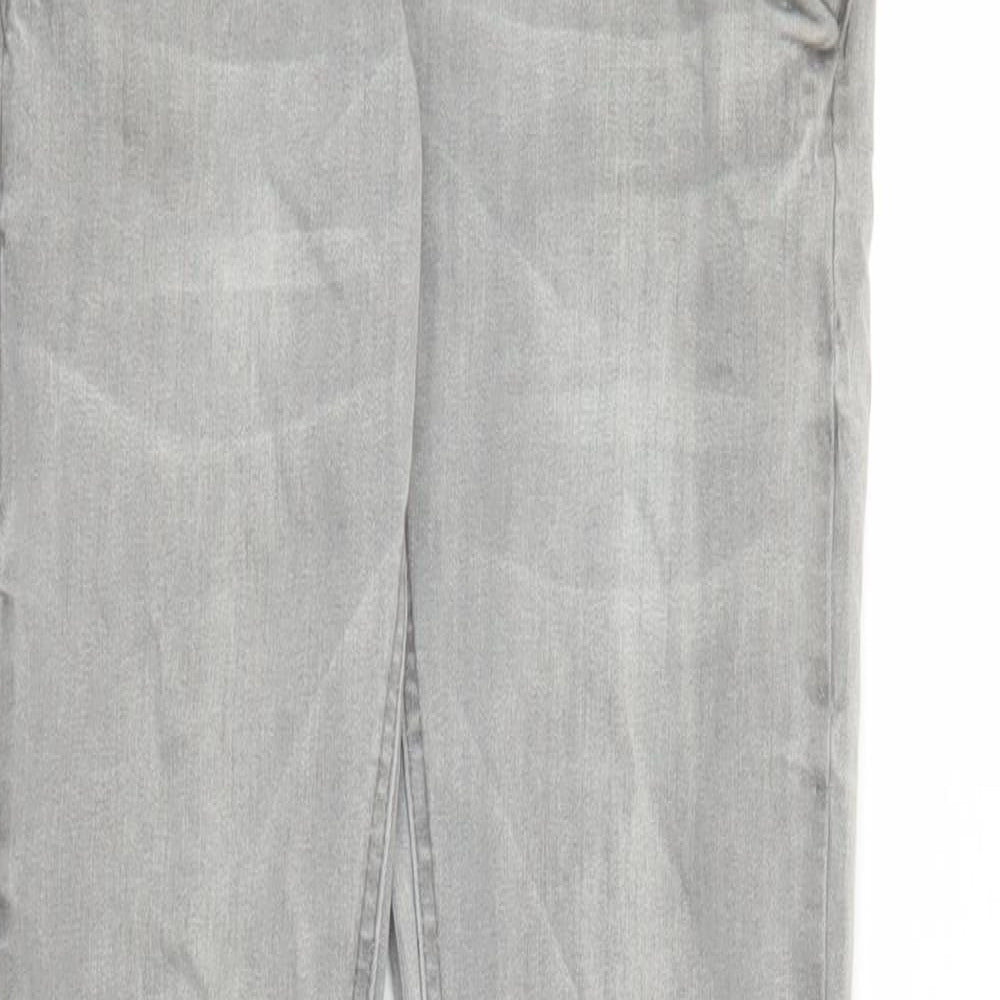 Nukutavake Womens Grey Polyester Straight Jeans Size 16 L31 in Regular Zip - po