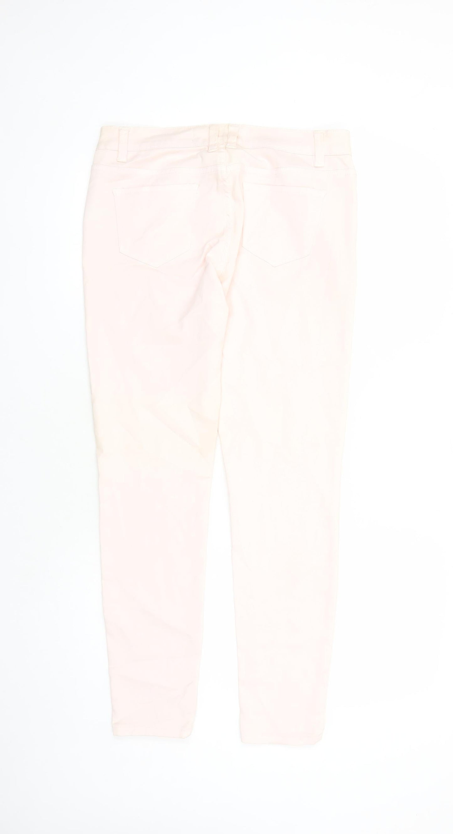 New Look Womens Pink Cotton Skinny Jeans Size 12 L28 in Regular Zip - Pockets