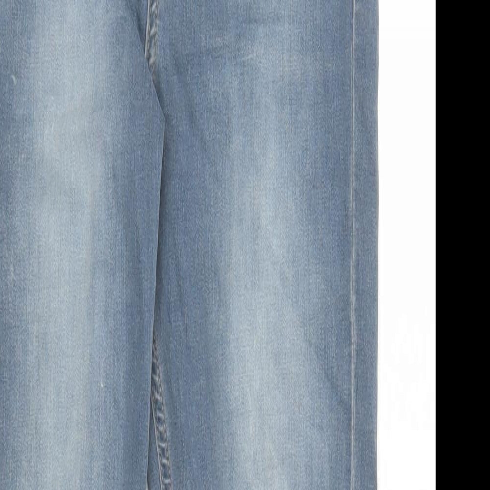 Topshop Womens Blue Cotton Skinny Jeans Size 26 in L27 in Regular Zip - Pockets