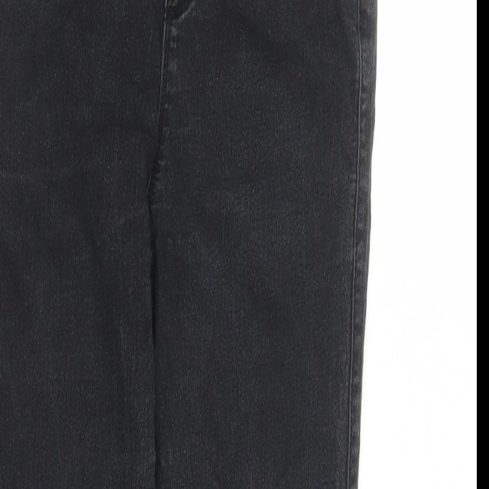 Denim & Co. Womens Black Cotton Jegging Jeans Size 8 L27 in Regular - Elasticated Waist