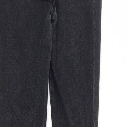 Denim & Co. Womens Black Cotton Jegging Jeans Size 8 L27 in Regular - Elasticated Waist