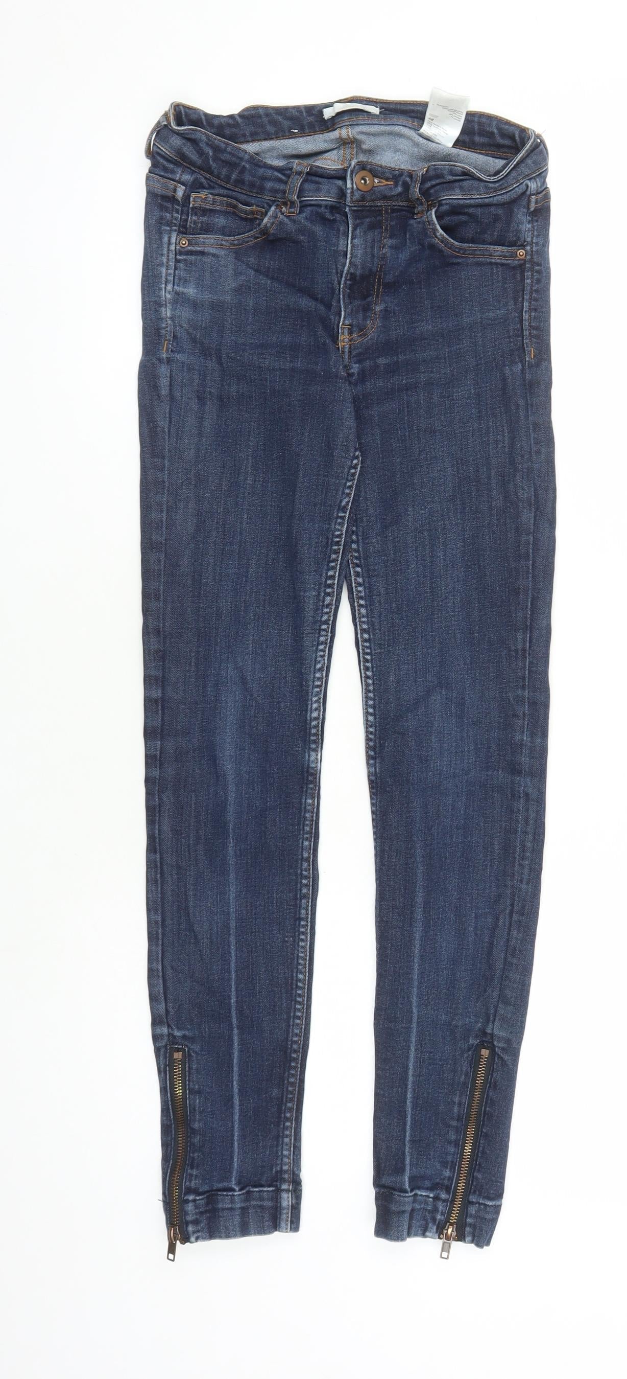 Womens UK Size 26 in H&M Regular Fit Skinny Blue Jeans