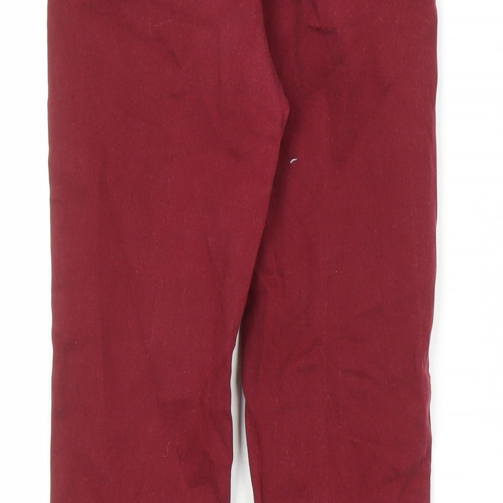 Johnnie B Girls Red Cotton Straight Jeans Size 12 Years L25 in Regular Zip - Pockets