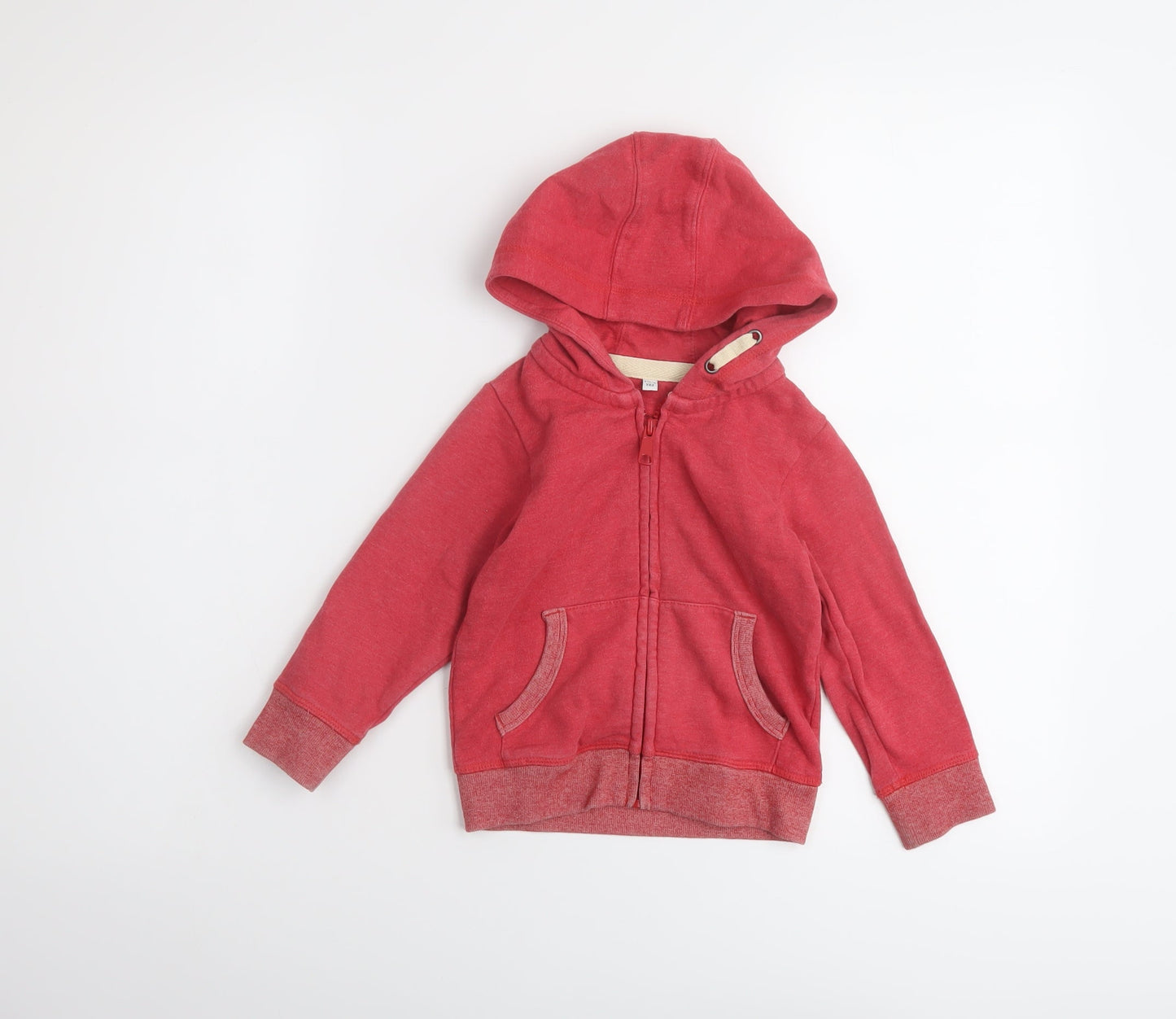 Marks and Spencer Boys Orange Cotton Full Zip Hoodie Size 2 Years Zip