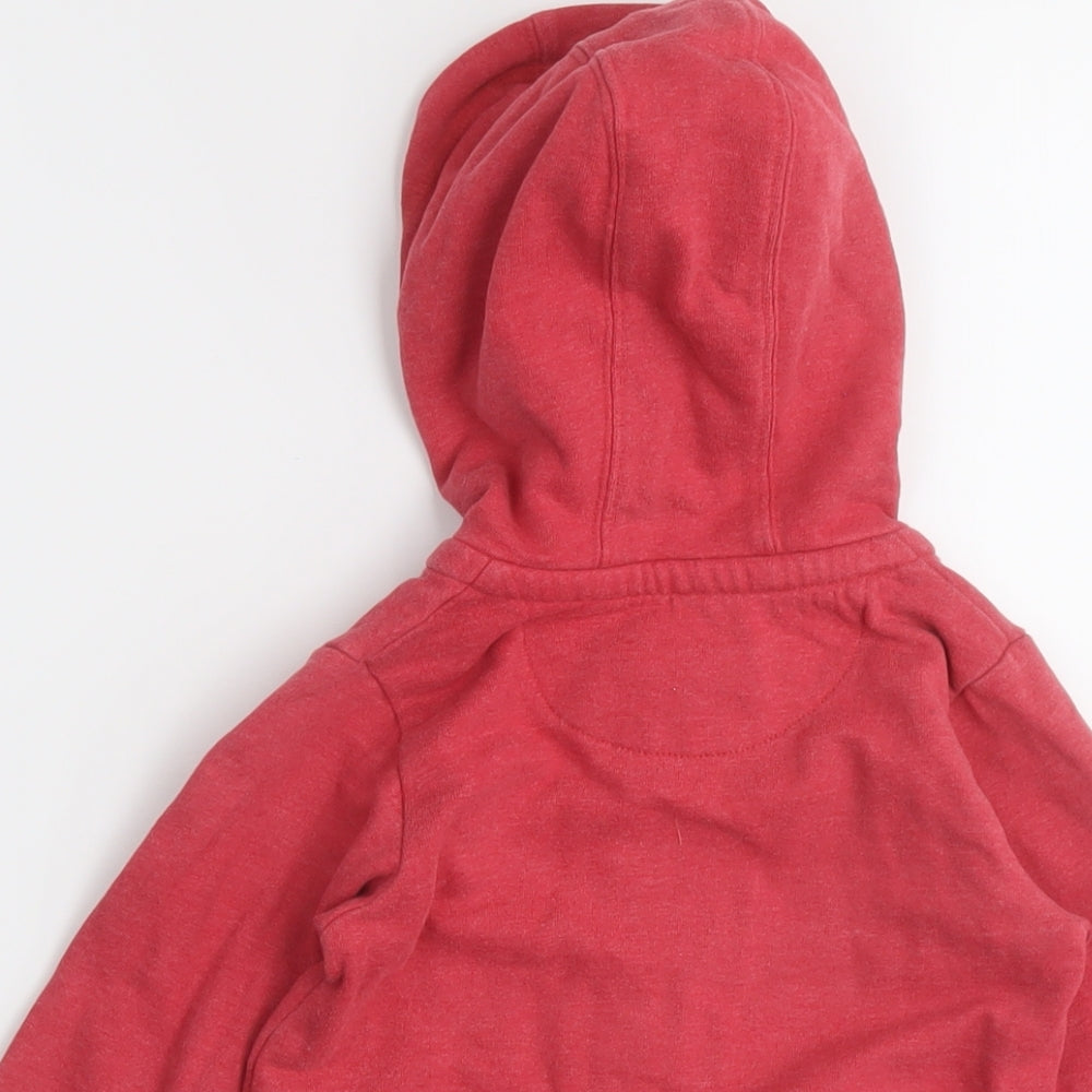 Marks and Spencer Boys Orange Cotton Full Zip Hoodie Size 2 Years Zip
