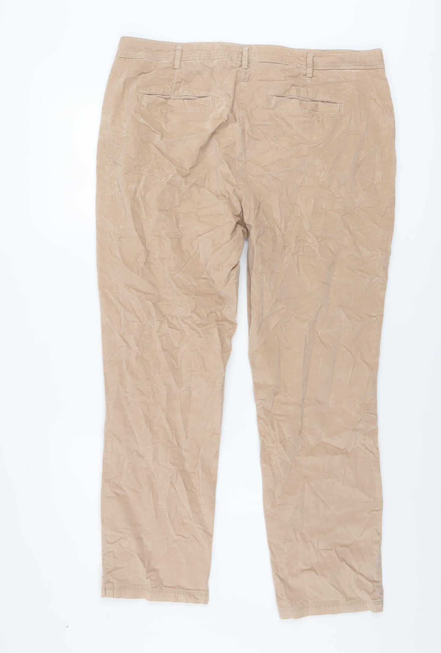 Womens UK Size 16 United Colors of Benetton Regular Fit  Beige Trousers