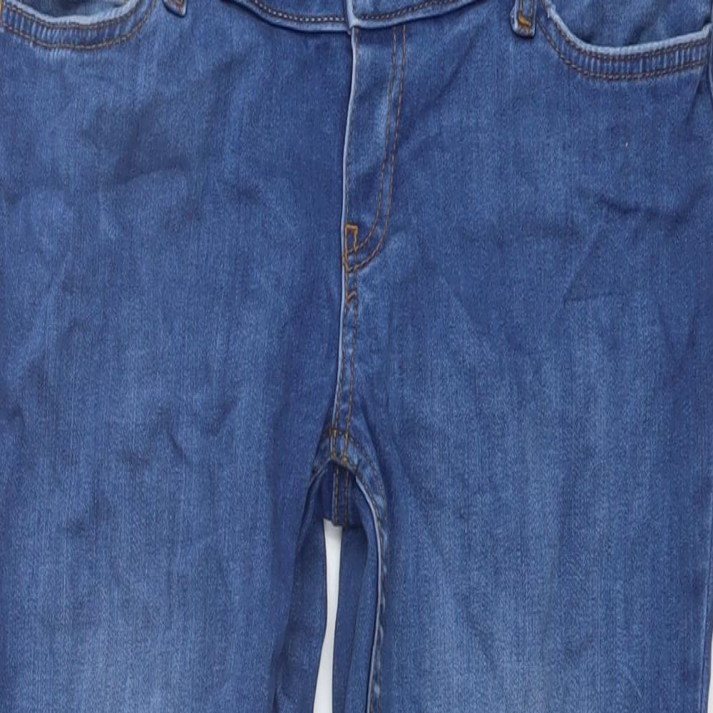 Zara Womens Blue Cotton Skinny Jeans Size L L26 in Regular Button