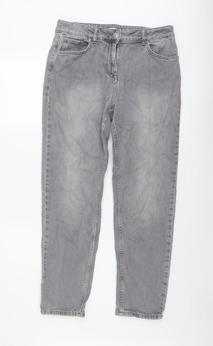 Sonder Studio Womens Grey Cotton Straight Jeans Size 12 L28 in Regular Button