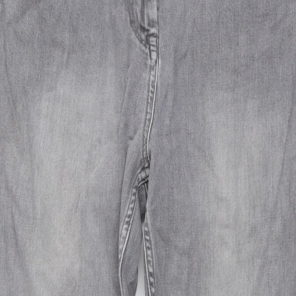 Sonder Studio Womens Grey Cotton Straight Jeans Size 12 L28 in Regular Button