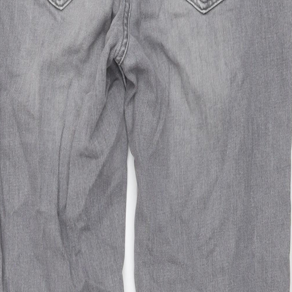 Sonder Studio Womens Grey Cotton Straight Jeans Size 12 L28 in Regular Button