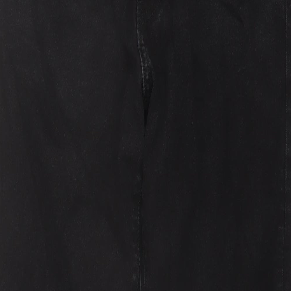 H&M Mens Black Cotton Straight Jeans Size 31 in L32 in Regular Button