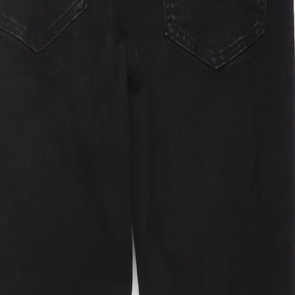 H&M Mens Black Cotton Straight Jeans Size 31 in L32 in Regular Button
