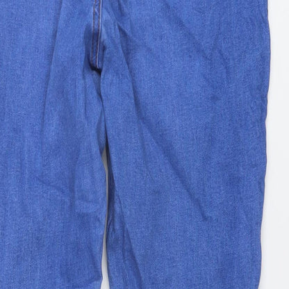 Denim & Co. Womens Blue Cotton Skinny Jeans Size 18 L28 in Regular Button