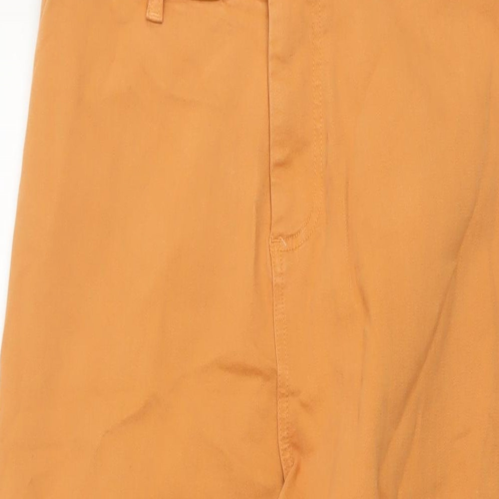 Denim & Co. Womens Brown Cotton Wide-Leg Jeans Size 14 L27 in Regular Button