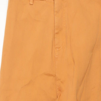 Denim & Co. Womens Brown Cotton Wide-Leg Jeans Size 14 L27 in Regular Button