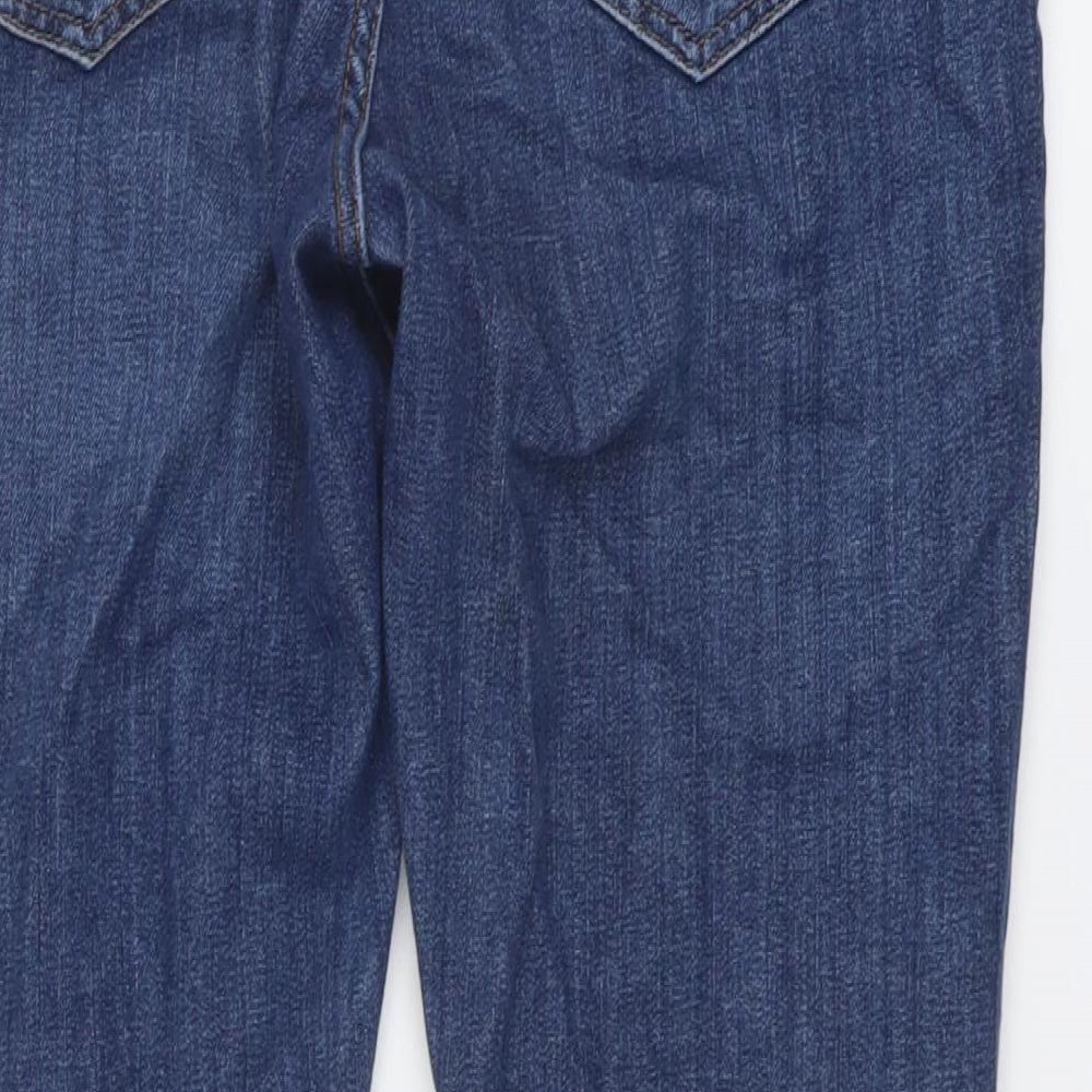 Topshop Womens Blue Cotton Skinny Jeans Size 30 in L30 in Regular Button