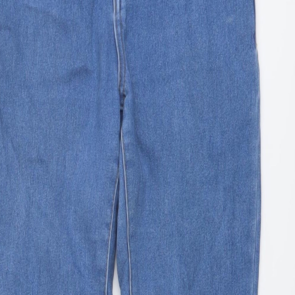 Denim & Co. Womens Blue Cotton Skinny Jeans Size 12 L28 in Regular Button