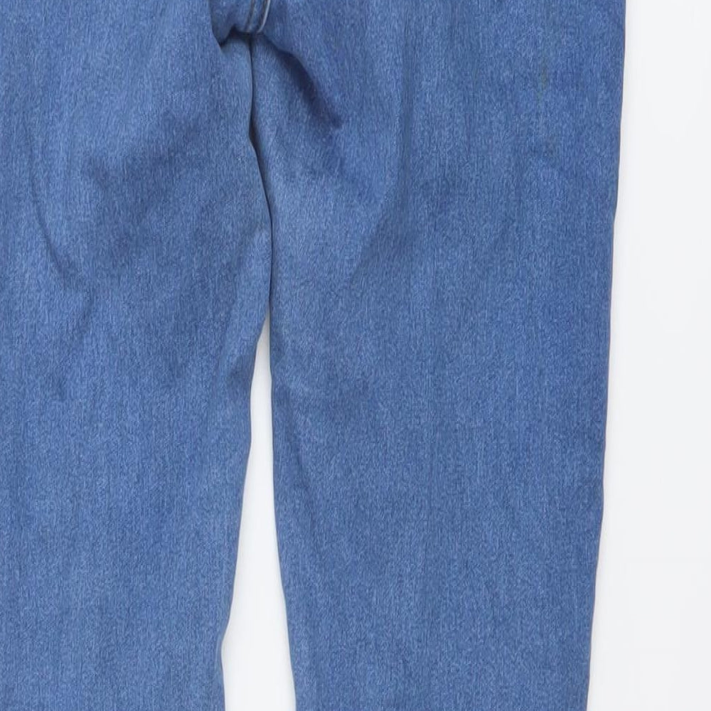 Denim & Co. Womens Blue Cotton Skinny Jeans Size 12 L28 in Regular Button