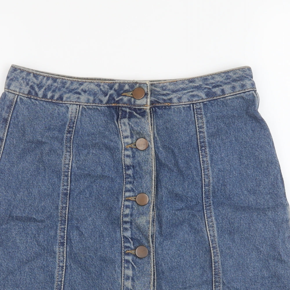 Womens UK Size 6 Denim & Co. A-Line Denim Skirt