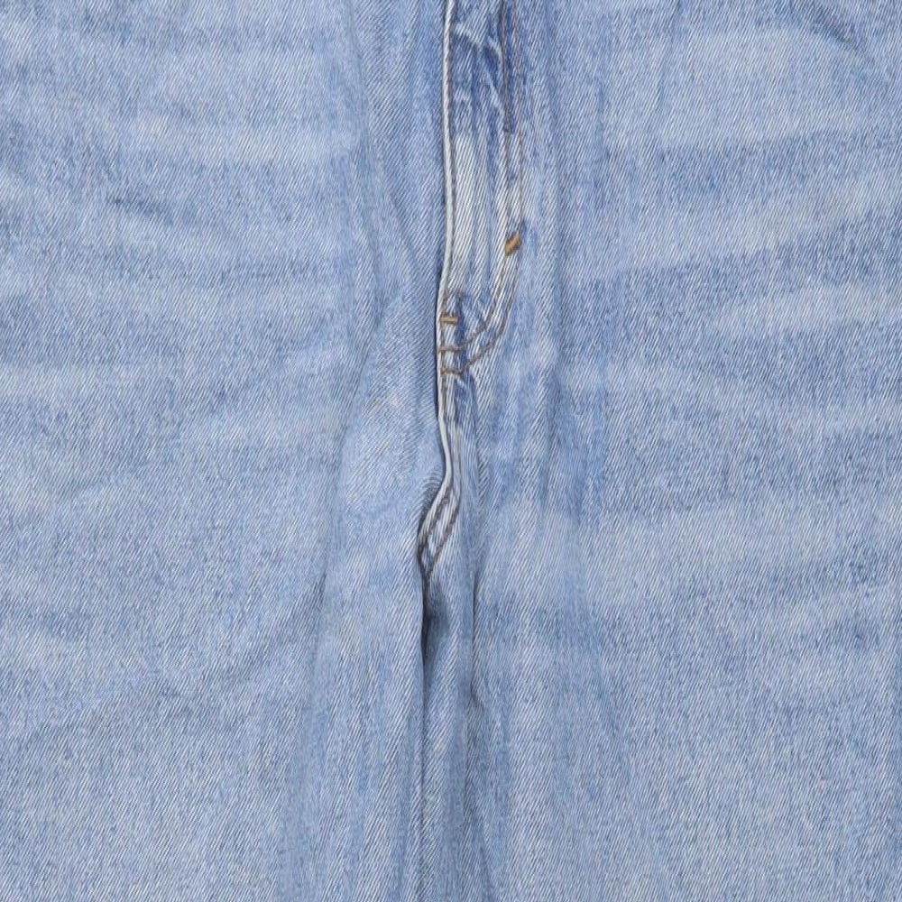 Monki Mens Blue Cotton Straight Jeans Size 36 in L27 in Regular Button