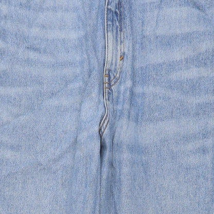 Monki Mens Blue Cotton Straight Jeans Size 36 in L27 in Regular Button