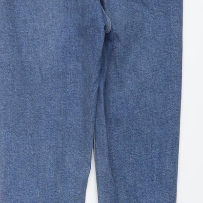 Topshop Womens Blue Cotton Skinny Jeans Size 28 in L25 in Regular Button
