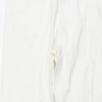 Autograph Womens Ivory Cotton Skinny Jeans Size 12 L27 in Regular Button