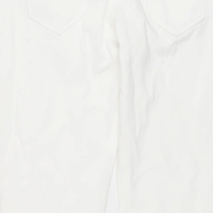 Autograph Womens Ivory Cotton Skinny Jeans Size 12 L27 in Regular Button