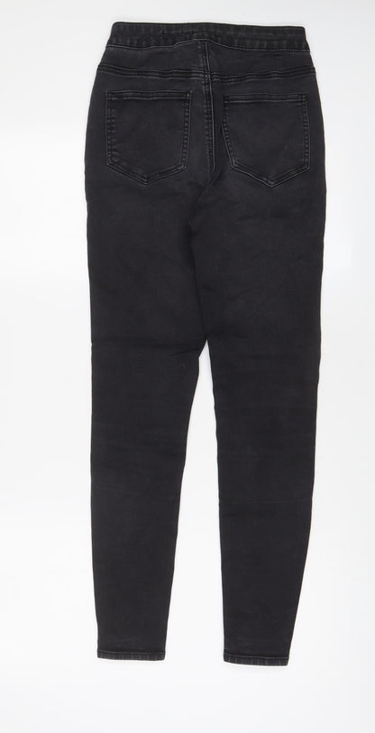 TU Womens Grey Cotton Skinny Jeans Size 8 L28 in Regular Zip