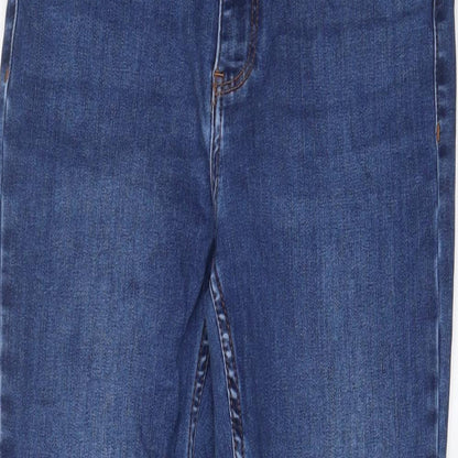 Denim & Co. Womens Blue Cotton Skinny Jeans Size 10 L28 in Regular Zip - 10/12