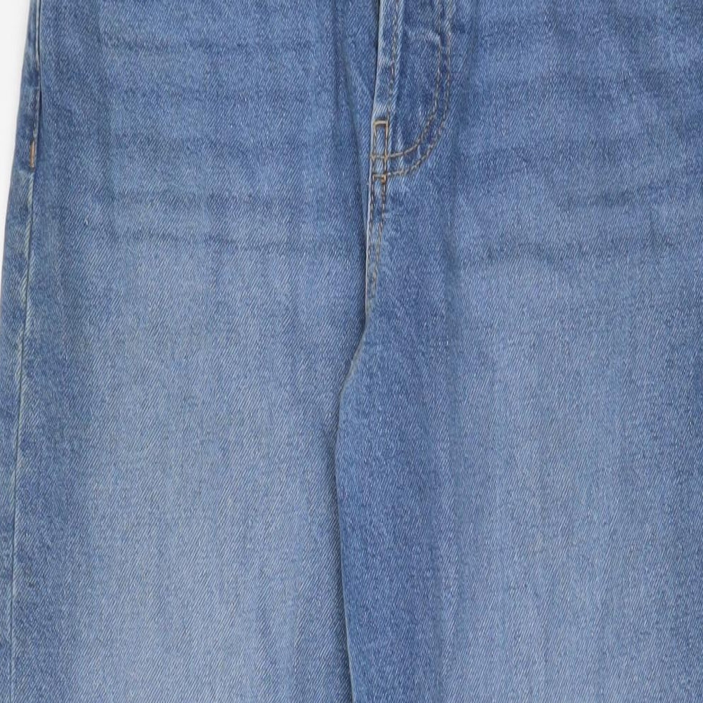 ASOS Womens Blue Cotton Straight Jeans Size 28 in L30 in Regular Button