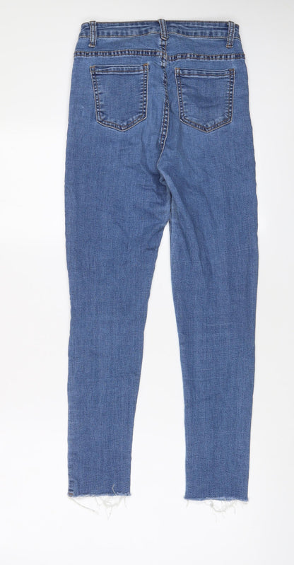 Womens UK Size 8 MOMOKROM Regular Fit Skinny Blue Jeans