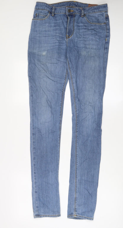 ASOS Womens Blue Cotton Skinny Jeans Size 30 in L36 in Regular Zip