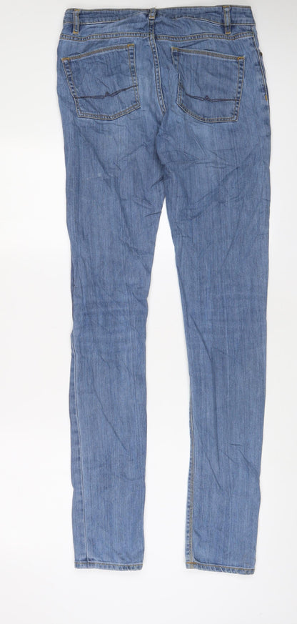 ASOS Womens Blue Cotton Skinny Jeans Size 30 in L36 in Regular Zip